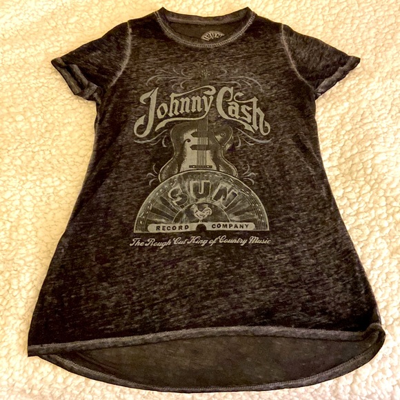 Tops - Faded black Johnny Cash shirt